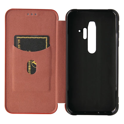 For Blackview BV6300 Pro Carbon Fiber Texture Horizontal Flip TPU + PC + PU Leather Case with Card Slot(Brown) - More Brand by PMC Jewellery | Online Shopping South Africa | PMC Jewellery | Buy Now Pay Later Mobicred