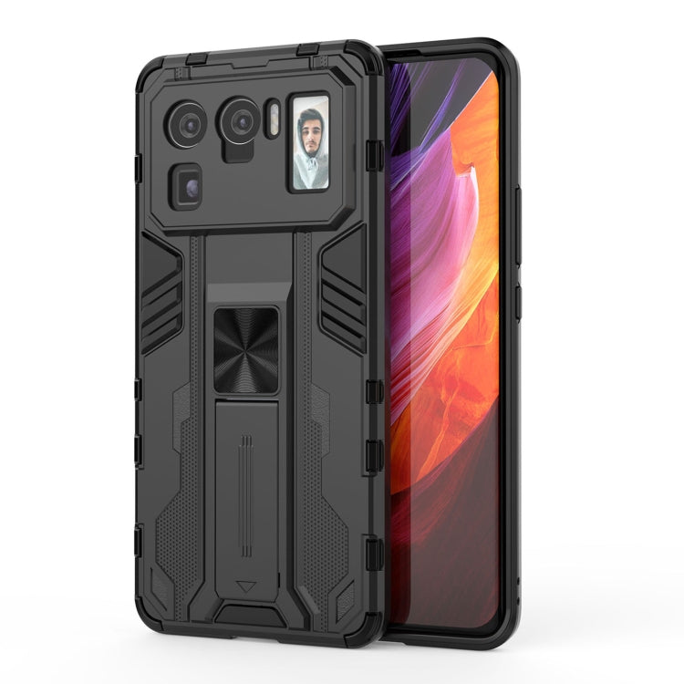 For Xiaomi Mi 11 Ultra Supersonic PC + TPU Shock-proof Protective Case with Holder(Black) - Xiaomi Cases by PMC Jewellery | Online Shopping South Africa | PMC Jewellery