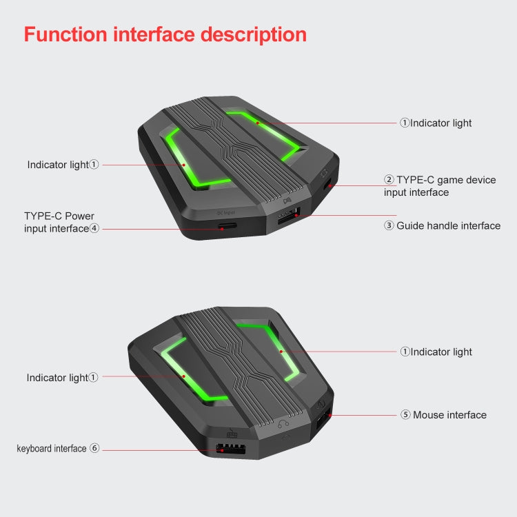HXSJ P6+V100+H300 Keyboard Mouse Converter + One-handed Keyboard + Gaming Mouse Set - free shipping - PMC Jewellery - Order now!
