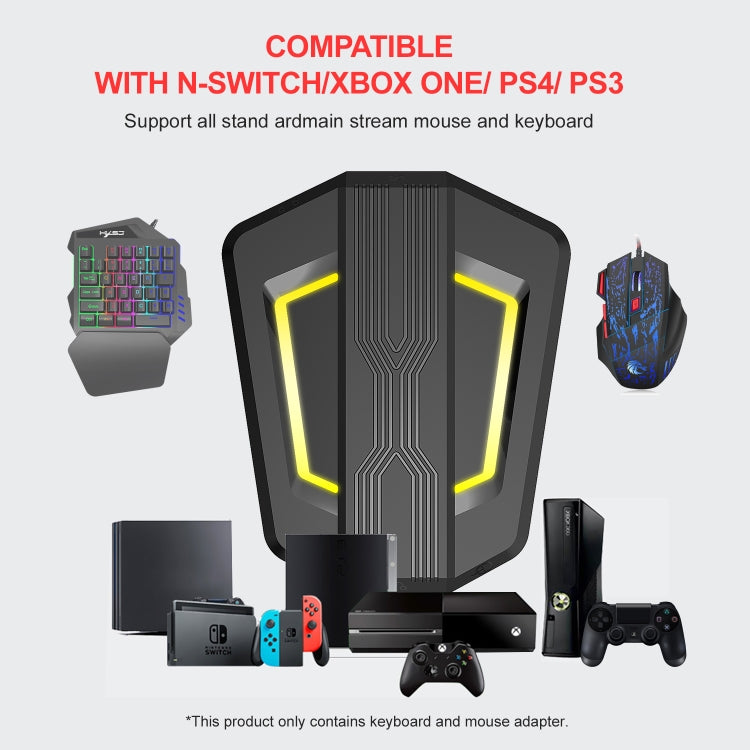 HXSJ P6+V100+H300 Keyboard Mouse Converter + One-handed Keyboard + Gaming Mouse Set - free shipping - PMC Jewellery - Order now!