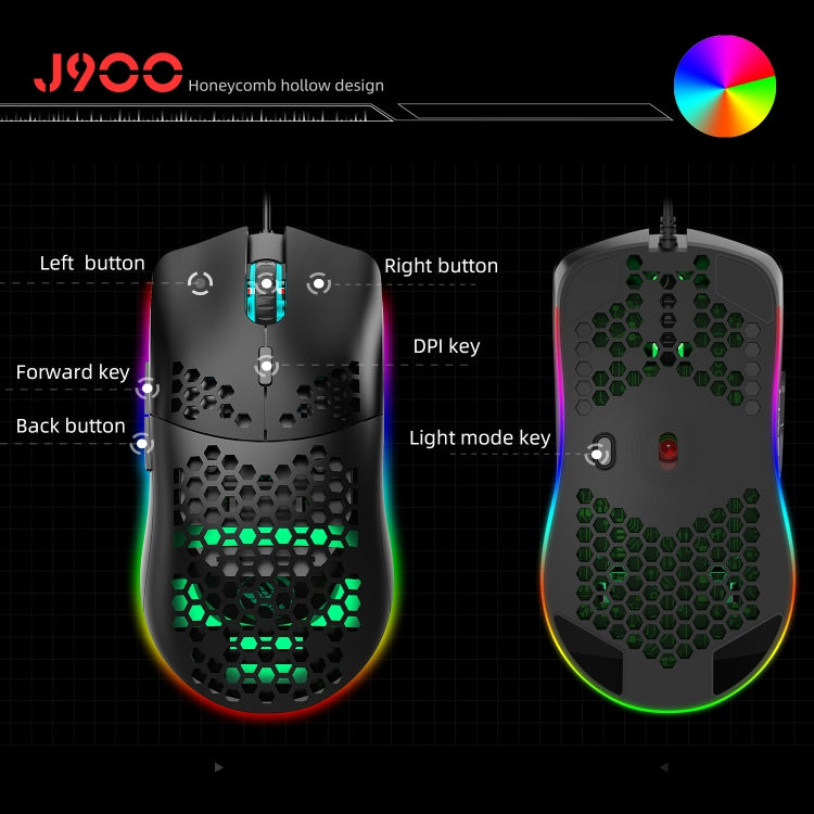 HXSJ P6+V100+J900 Keyboard Mouse Converter + One-handed Keyboard + Gaming Mouse Set - Wired Mice by HXSJ | Online Shopping South Africa | PMC Jewellery | Buy Now Pay Later Mobicred