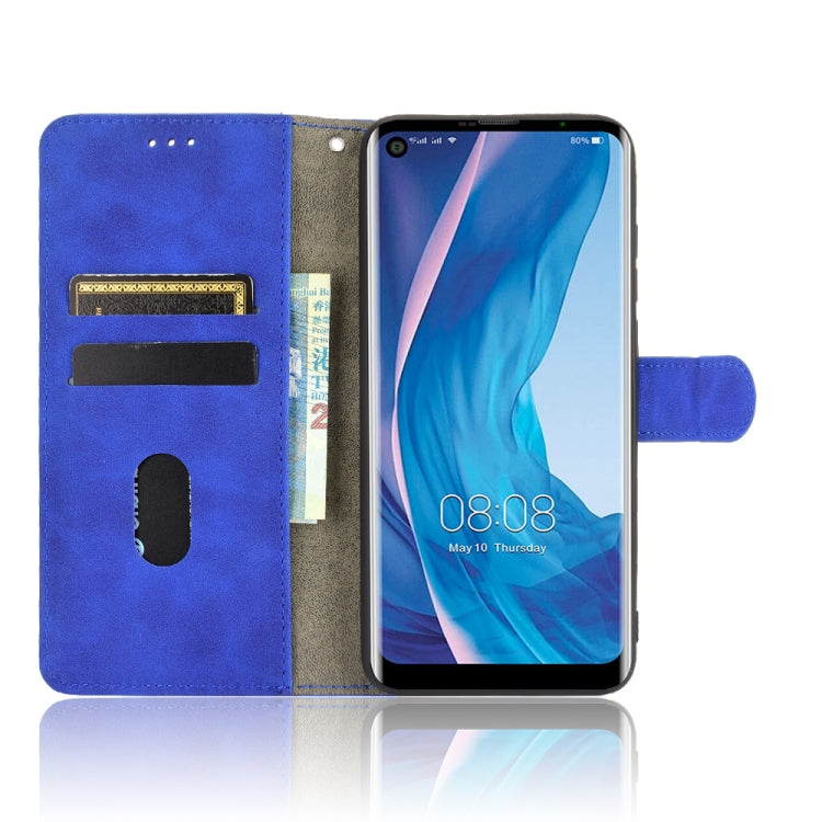 For Ulefone Note 11P Solid Color Skin Feel Magnetic Buckle Horizontal Flip Calf Texture PU Leather Case with Holder & Card Slots & Wallet(Blue) - Ulefone Cases by PMC Jewellery | Online Shopping South Africa | PMC Jewellery | Buy Now Pay Later Mobicred