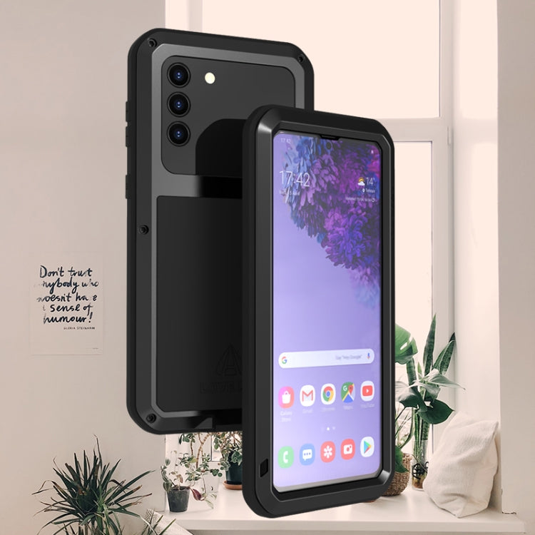 For Samsung Galaxy S21+ 5G LOVE MEI Metal Shockproof Waterproof Dustproof Protective Case with Glass(Army Green) - free shipping - PMC TechLife - Order now!