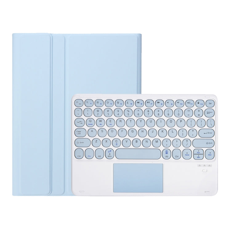 YT098B-A Detachable Candy Color Skin Feel Texture Round Keycap Bluetooth Keyboard Leather Case with Touch Control For  iPad Air 4 10.9 2020 / Air 5 10.9 2022 (White Ice) - For iPad Air by PMC TechLife | Online Shopping South Africa | PMC TechLife