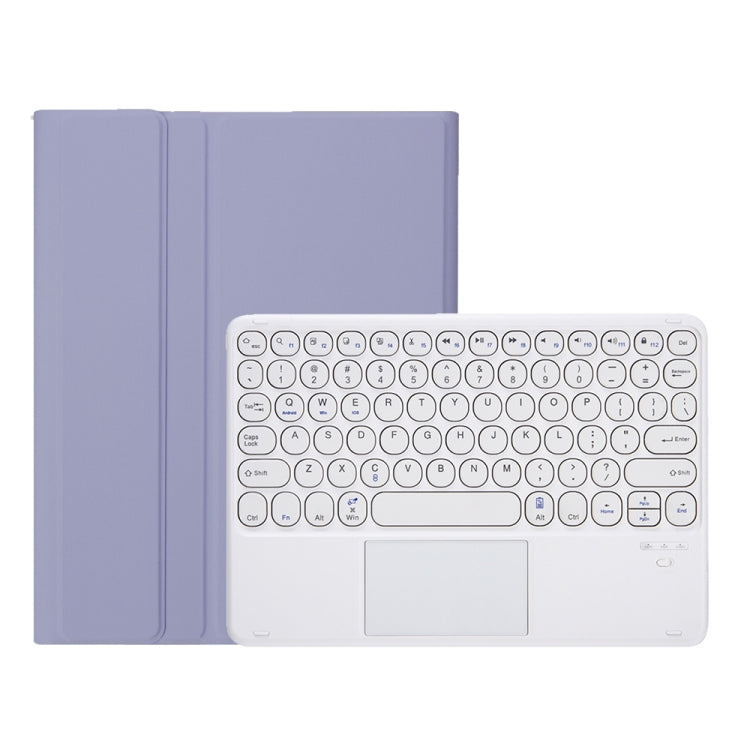 YT07B-A Detachable Candy Color Skin Feel Texture Round Keycap Bluetooth Keyboard Leather Case with Touch Control For iPad 9.7 inch 2018 & 2017 / Pro 9.7 inch / Air 2 / Air(Purple) - Universal by PMC TechLife | Online Shopping South Africa | PMC TechLife