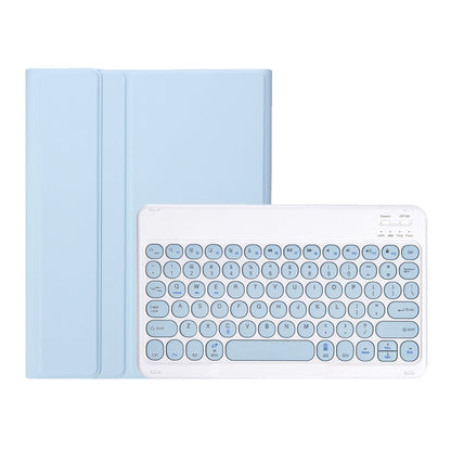 YT098B Detachable Candy Color Skin Feel Texture Round Keycap Bluetooth Keyboard Leather Case For iPad Air 4 10.9 2020 / Air 5 10.9 2022 (White Ice) - For iPad Air by PMC Jewellery | Online Shopping South Africa | PMC Jewellery