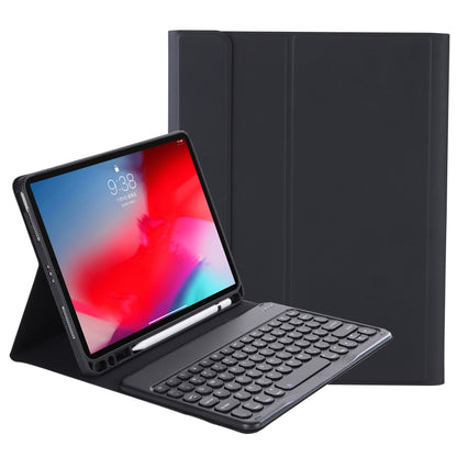 YT11B Detachable Candy Color Skin Feel Texture Round Keycap Bluetooth Keyboard Leather Case For iPad Pro 11 inch 2020 & 2018(Black) - For iPad Pro by PMC Jewellery | Online Shopping South Africa | PMC Jewellery