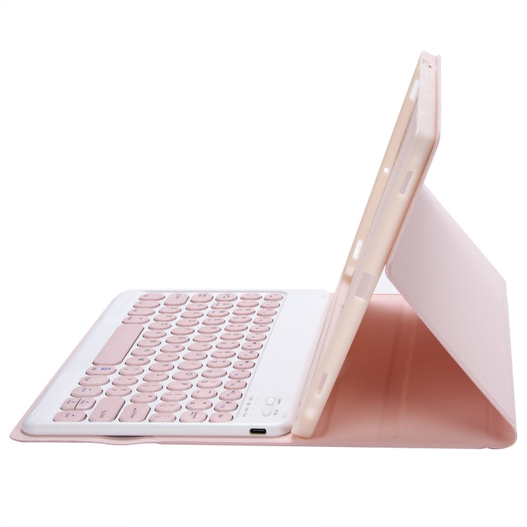 YT11B Detachable Candy Color Skin Feel Texture Round Keycap Bluetooth Keyboard Leather Case For iPad Pro 11 inch 2020 & 2018(Pink) - For iPad Pro by PMC TechLife | Online Shopping South Africa | PMC TechLife