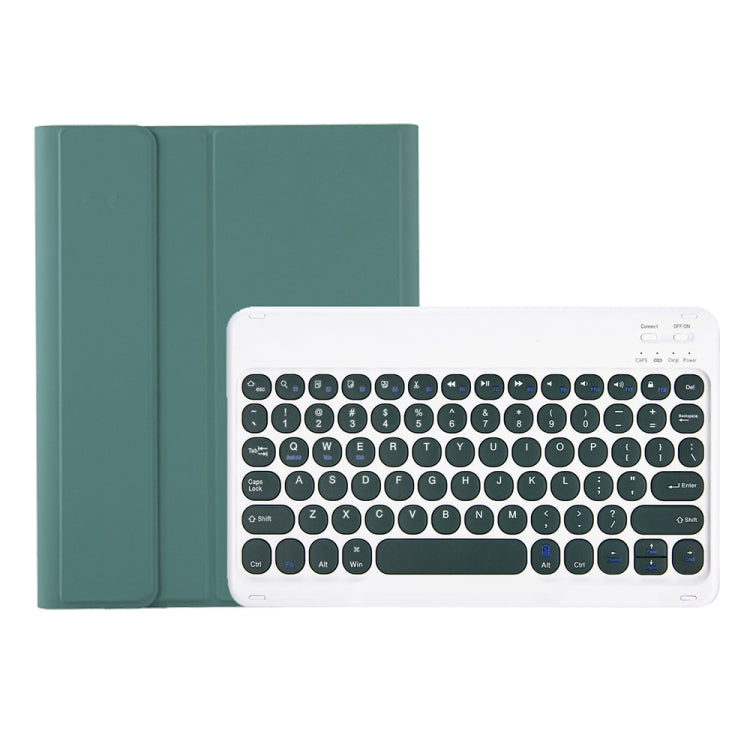 YT11B Detachable Candy Color Skin Feel Texture Round Keycap Bluetooth Keyboard Leather Case For iPad Pro 11 inch 2020 & 2018(Dark Green) - For iPad Pro by PMC TechLife | Online Shopping South Africa | PMC TechLife