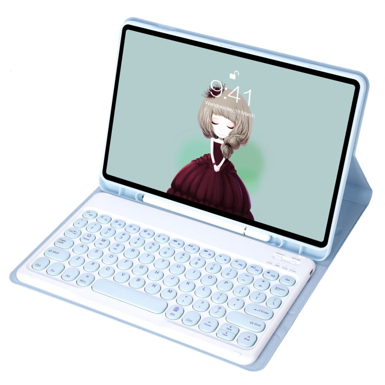 YT11B Detachable Candy Color Skin Feel Texture Round Keycap Bluetooth Keyboard Leather Case For iPad Pro 11 inch 2020 & 2018(White Ice) - For iPad Pro by PMC TechLife | Online Shopping South Africa | PMC TechLife