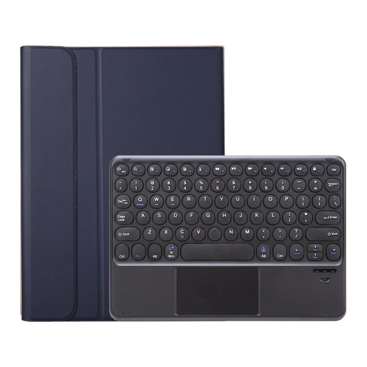 YA098B-A Detachable Lambskin Texture Round Keycap Bluetooth Keyboard Leather Tablet Case with Touch Control & Pen Slot & Stand For iPad Air 4 10.9 inch (2020) / Pro 11 inch (2020) & (2018)(Dark Blue) - Universal by PMC TechLife | Online Shopping South Africa | PMC TechLife