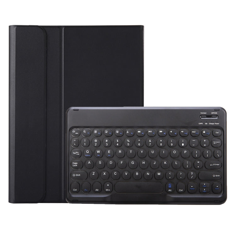 YA102B Detachable Lambskin Texture Round Keycap Bluetooth Keyboard Leather Tablet Case with Pen Slot & Stand For iPad 10.2 (2020) & (2019) / Air 3 10.5 inch / Pro 10.5 inch(Black) - Universal by PMC Jewellery | Online Shopping South Africa | PMC Jewellery