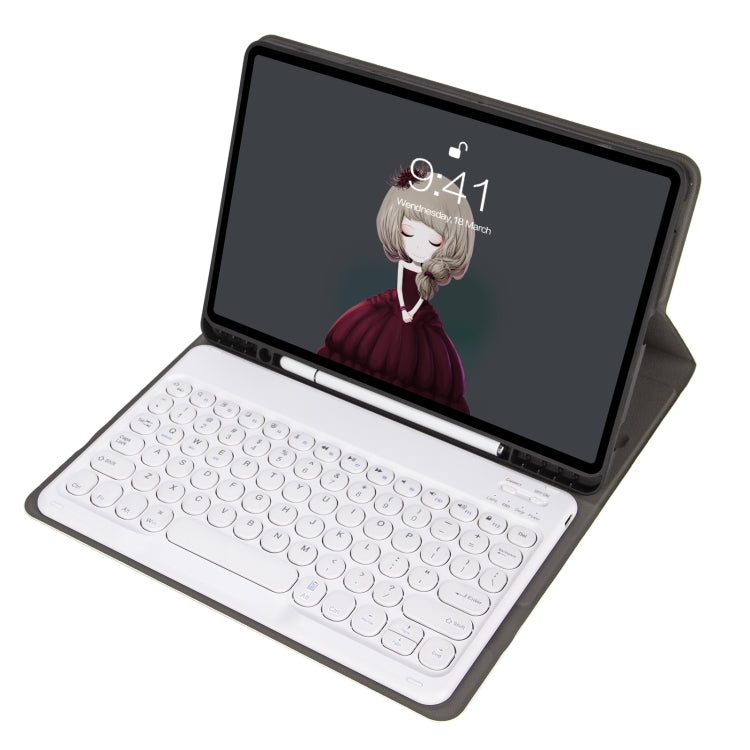 YA07B Detachable Lambskin Texture Round Keycap Bluetooth Keyboard Leather Tablet Case with Pen Slot & Stand For iPad 9.7 inch (2018) & (2017) / Pro 9.7 inch / Air 2 /Air(Gold) - Universal by PMC TechLife | Online Shopping South Africa | PMC TechLife