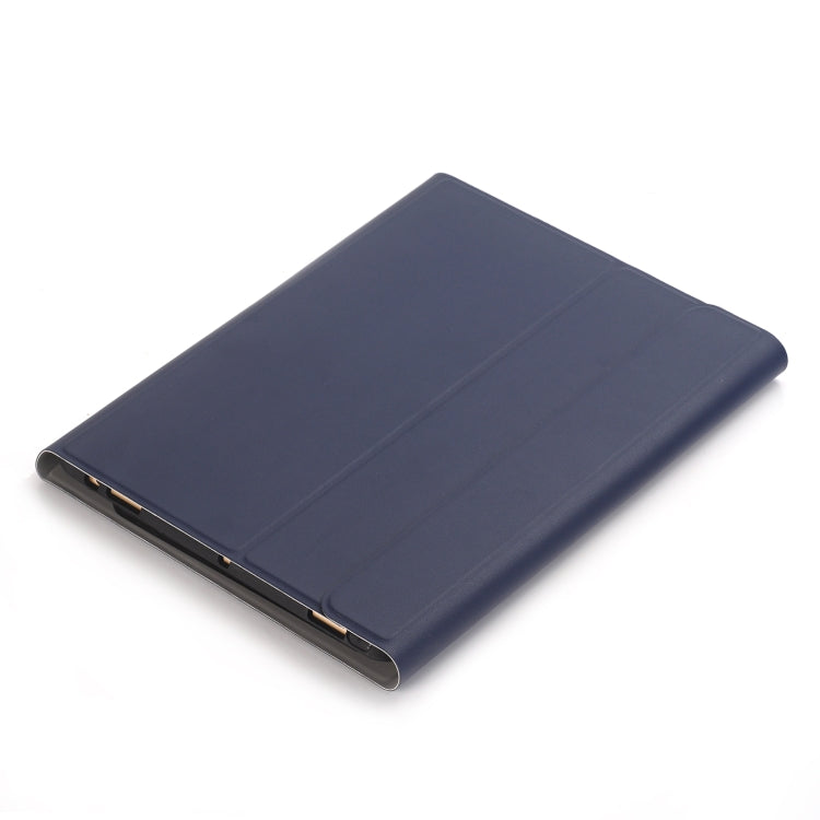 YA870B Detachable Lambskin Texture Round Keycap Bluetooth Keyboard Leather Tablet Case with Pen Slot & Stand For Samsung Galaxy Tab S7 T870 / T875 11 inch 2020(Dark Blue) - Samsung Keyboard by PMC TechLife | Online Shopping South Africa | PMC TechLife