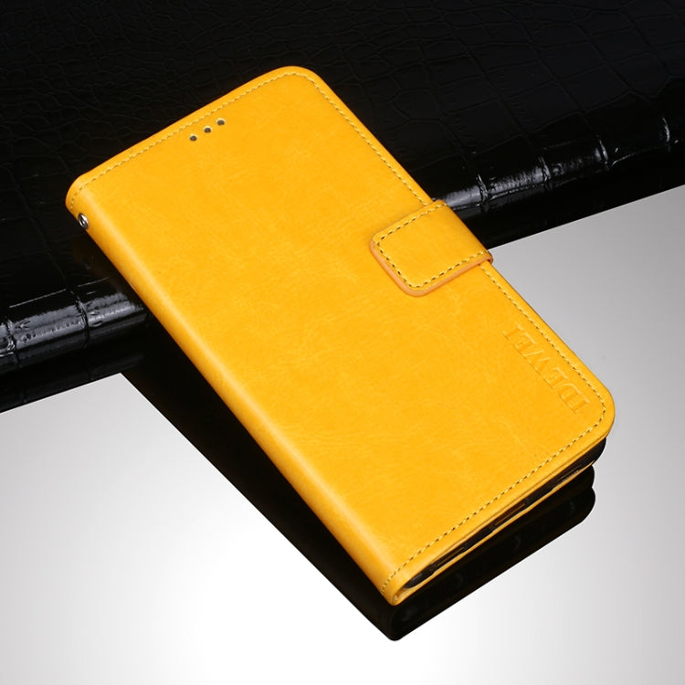 For Ulefone Armor 10 5G idewei Crazy Horse Texture Horizontal Flip Leather Case with Holder & Card Slots & Wallet(Yellow) - free shipping - PMC Jewellery - Order now!
