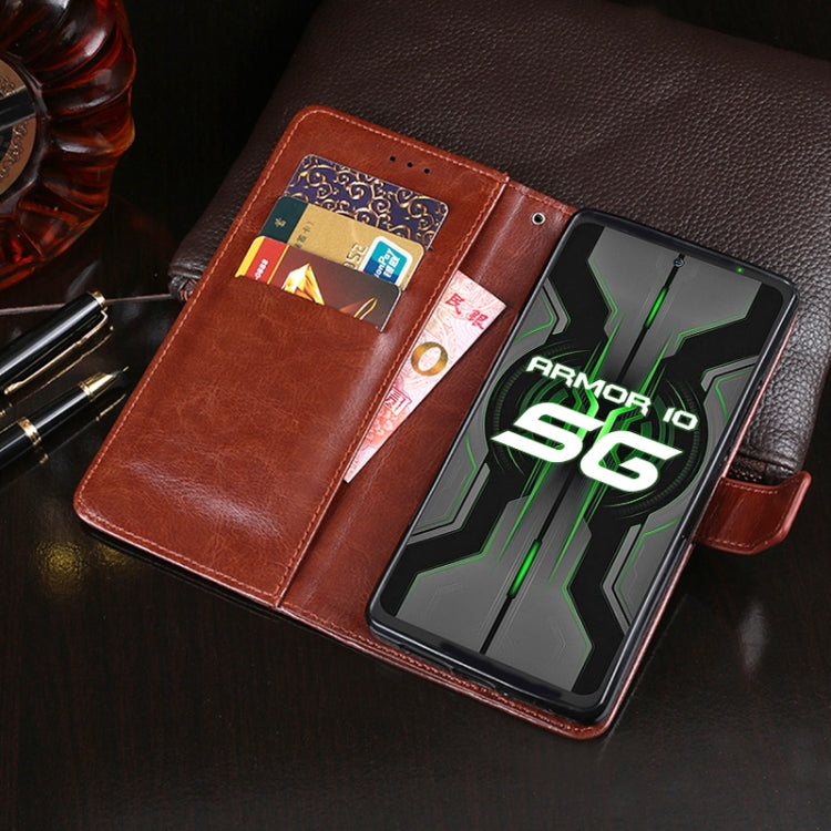 For Ulefone Armor 10 5G idewei Crazy Horse Texture Horizontal Flip Leather Case with Holder & Card Slots & Wallet(Yellow) - free shipping - PMC Jewellery - Order now!