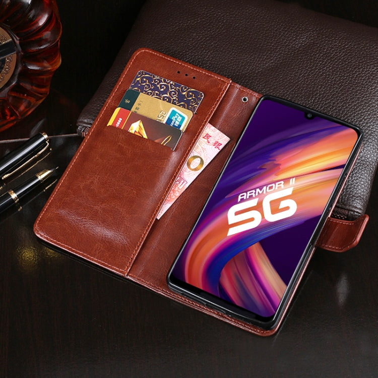 For Ulefone Armor 11 5G idewei Crazy Horse Texture Horizontal Flip Leather Case with Holder & Card Slots & Wallet(Sky Blue) - Ulefone Cases by idewei | Online Shopping South Africa | PMC Jewellery | Buy Now Pay Later Mobicred