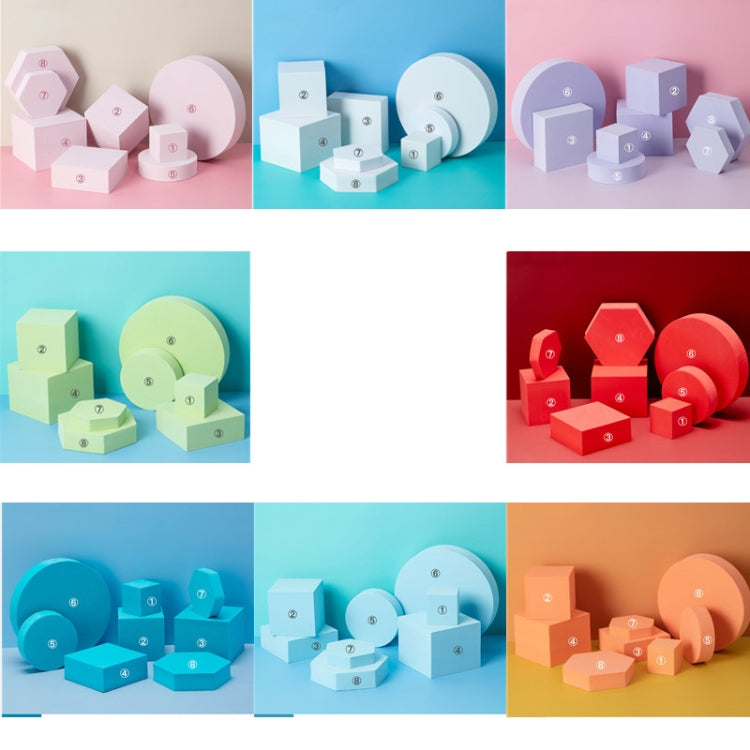 8 in 1 Different Sizes Geometric Cube Solid Color Photography Photo Background Table Shooting Foam Props(Light Blue) - free shipping - PMc TechLife - Order now!