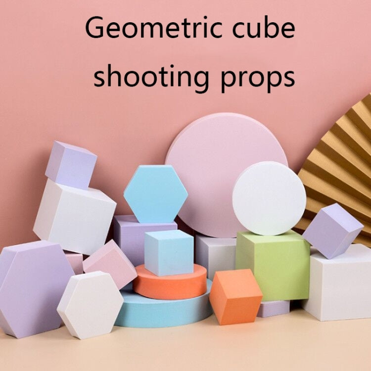 8 in 1 Different Sizes Geometric Cube Solid Color Photography Photo Background Table Shooting Foam Props(Blue Lake) - free shipping - PMc TechLife - Order now!