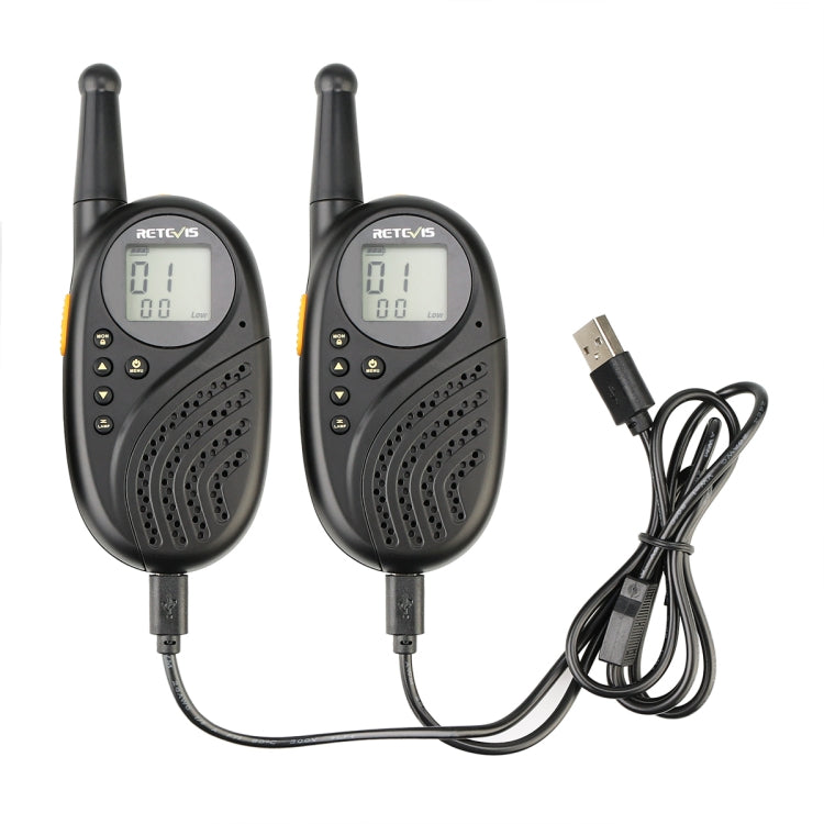 1 Pair RETEVIS RT-35 0.5W US Frequency 462.550-467.7125MHz 22CHS Children Handheld Walkie Talkie(Black) - Children by RETEVIS | Online Shopping South Africa | PMC Jewellery | Buy Now Pay Later Mobicred