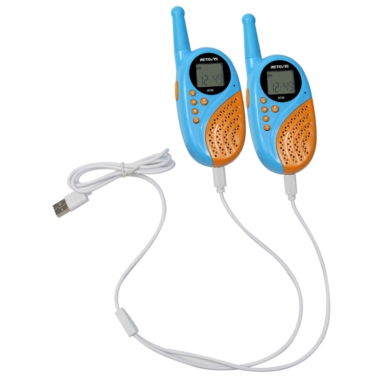 1 Pair RETEVIS RT-35 0.5W EU Frequency 446MHz 8CHS Children Handheld Walkie Talkie(Blue) - Children by RETEVIS | Online Shopping South Africa | PMC Jewellery | Buy Now Pay Later Mobicred