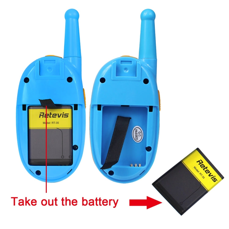 1 Pair RETEVIS RT-35 0.5W EU Frequency 446MHz 8CHS Children Handheld Walkie Talkie(Blue) - free shipping - PMC Jewellery - Order now!