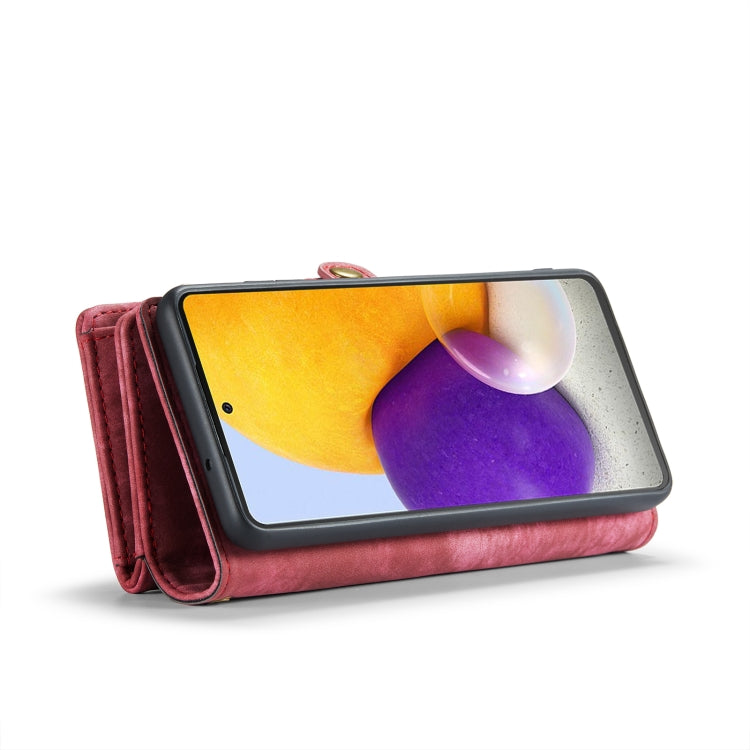 For SamsungFor Samsung Galaxy S21 FE CaseMe 008 Detachable Multifunctional Flip Leather Phone Case(Red) - free shipping - PMC Jewellery - Order now!