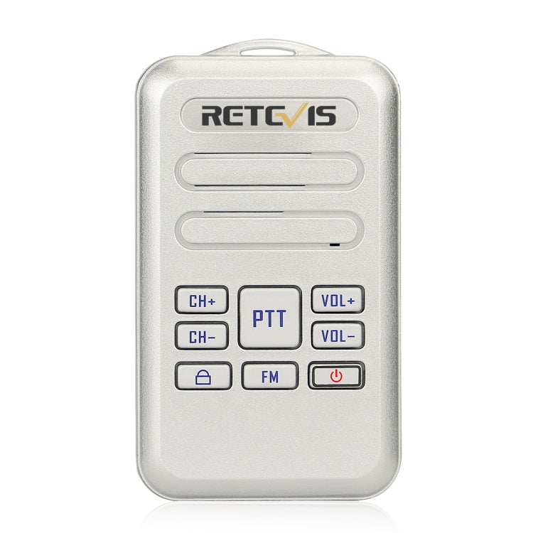 RETEVIS RT20 2W 400-470MHz 16CHS Mini FM Radio Two Way Radio Walkie Talkie, US Plug(Silver) - free shipping - PMC Jewellery - Order now!