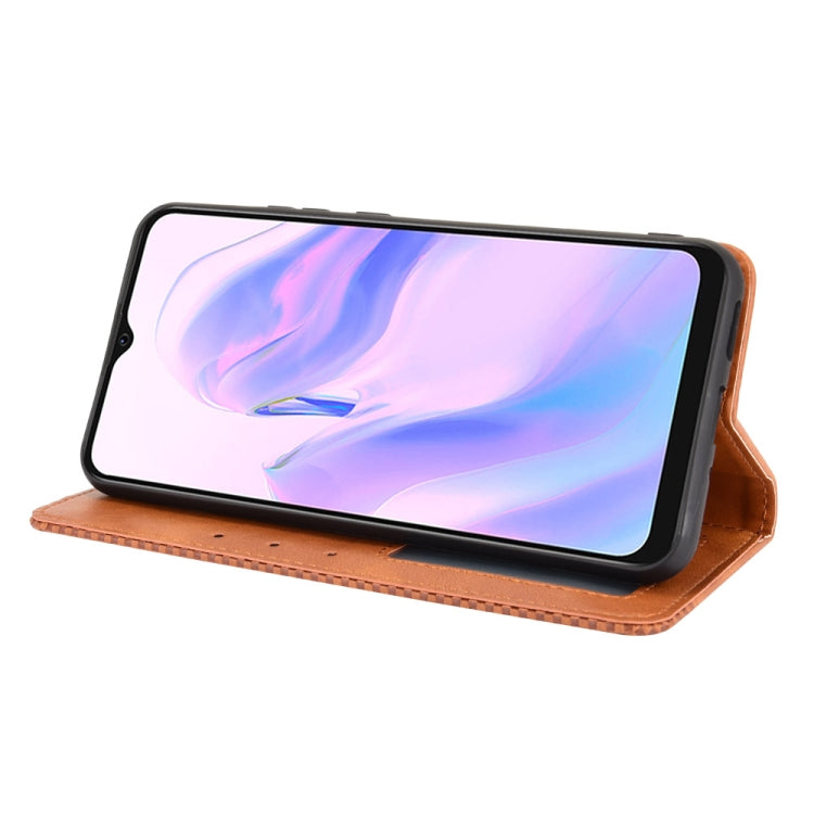 For Blackview A70 (2021) Magnetic Buckle Retro Crazy Horse Texture Horizontal Flip Leather Case with Holder & Card Slots & Photo Frame(Brown) - More Brand by PMC Jewellery | Online Shopping South Africa | PMC Jewellery | Buy Now Pay Later Mobicred