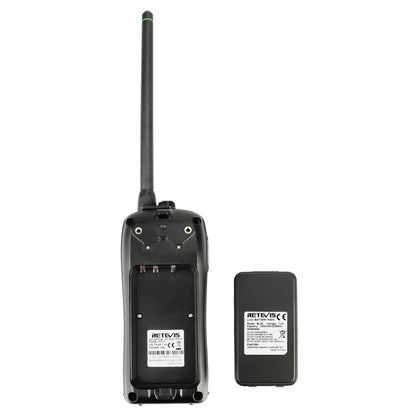 RETEVIS RT55 5W 156.000-161.450MHz+156.050-163.425MHz Waterproof Two Way Radio Handheld Walkie Talkie(Black) - Handheld Walkie Talkie by RETEVIS | Online Shopping South Africa | PMC Jewellery | Buy Now Pay Later Mobicred