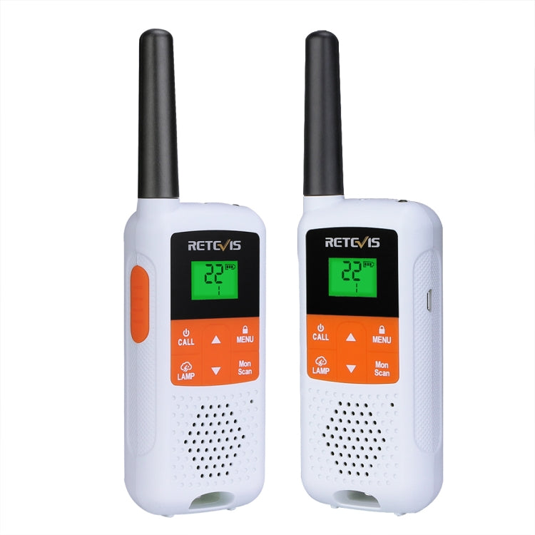 1 Pair RETEVIS RT49B 0.5W US Frequency 462.5500-467.7125MHz 22CHS FRS Two Way Radio Handheld Walkie Talkie, US Plug(White) - Handheld Walkie Talkie by RETEVIS | Online Shopping South Africa | PMC Jewellery | Buy Now Pay Later Mobicred