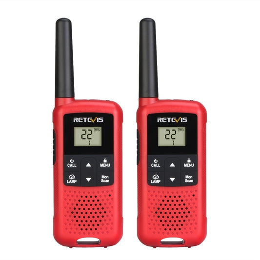 1 Pair RETEVIS RT49B 0.5W US Frequency 462.5500-467.7125MHz 22CHS FRS Two Way Radio Handheld Walkie Talkie, US Plug(Red) - Handheld Walkie Talkie by RETEVIS | Online Shopping South Africa | PMC Jewellery | Buy Now Pay Later Mobicred