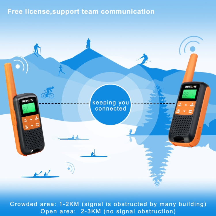 1 Pair RETEVIS RT649 PMR446 16CHS License-free Two Way Radio Handheld Walkie Talkie, EU Plug - free shipping - PMC Jewellery - Order now!