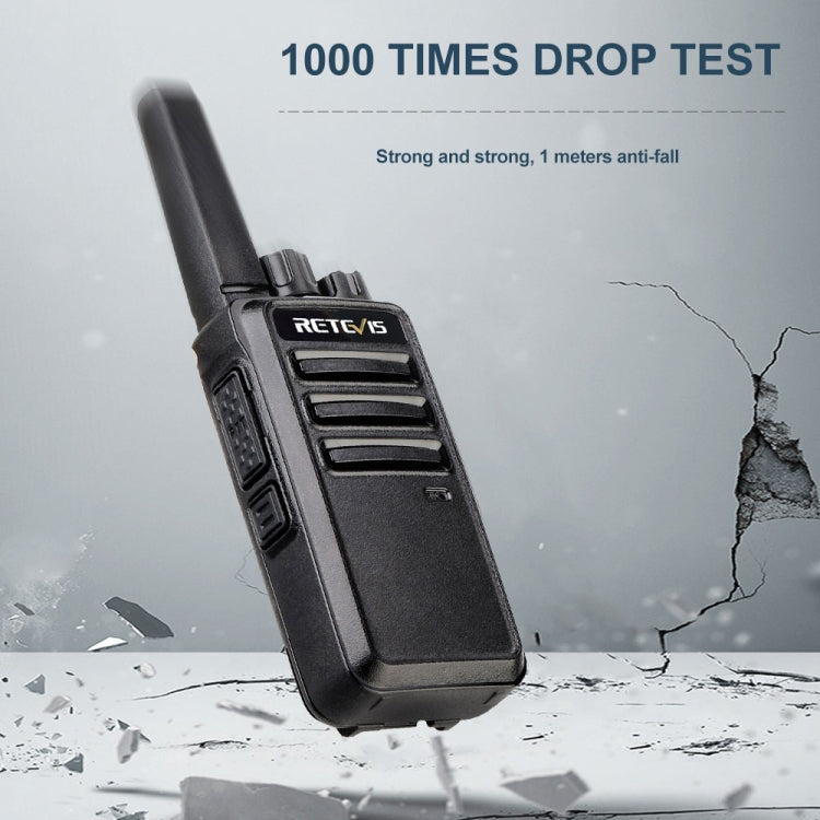 1 Pair RETEVIS RT668 0.5W PMR446 16CHS Two Way Radio Handheld Walkie Talkie, EU Plug(Black) - free shipping - PMC Jewellery - Order now!