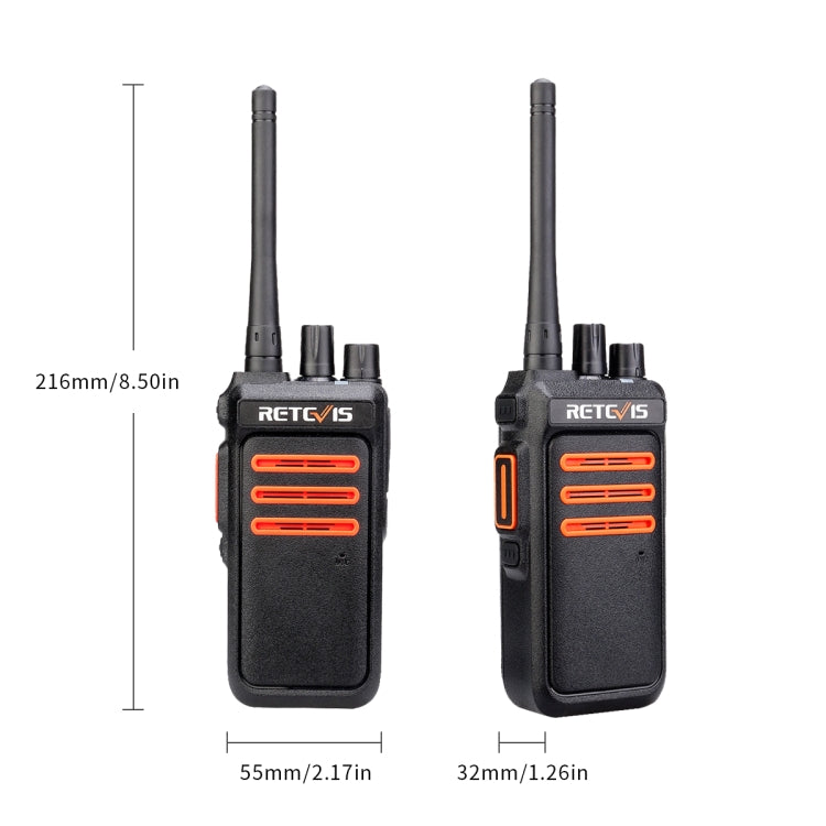 RETEVIS RT76 5W 30CHS GMRS Two Way Radio Handheld Walkie Talkie, US Plug(Black) - Handheld Walkie Talkie by RETEVIS | Online Shopping South Africa | PMC Jewellery | Buy Now Pay Later Mobicred