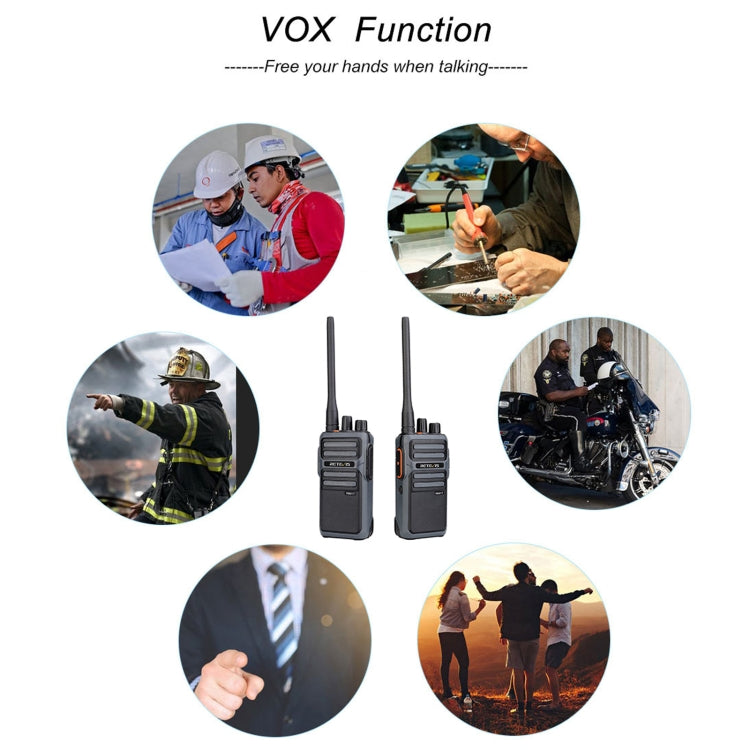 1 Pair RETEVIS RB17 462.5500-462.7250MHz 16CHS FRS License-free Two Way Radio Handheld Walkie Talkie, US Plug(Black) - free shipping - PMC Jewellery - Order now!