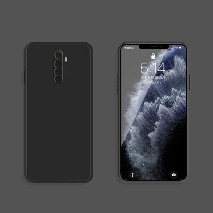 For OPPO Realme X2 Pro  / Reno Ace Solid Color Imitation Liquid Silicone Straight Edge Dropproof Full Coverage Protective Case(Black) - Realme Cases by PMC Jewellery | Online Shopping South Africa | PMC Jewellery | Buy Now Pay Later Mobicred