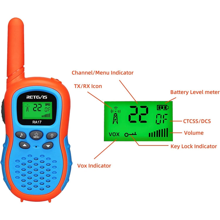 3 PCS / Set RETEVIS RA17 0.5W US Frequency 22CHS License-free Children Handheld Walkie Talkie - Children by RETEVIS | Online Shopping South Africa | PMC Jewellery | Buy Now Pay Later Mobicred