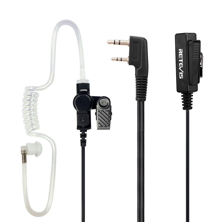 RETEVIS TK 2 Pin Long Clip Air Guide Covert Acoustic Tube Earpiece Speaker Microphone for H-777 / RT-5R / RT-5RV / RT-B6 - Microphones & Headsets by RETEVIS | Online Shopping South Africa | PMC TechLife | Buy Now Pay Later Mobicred