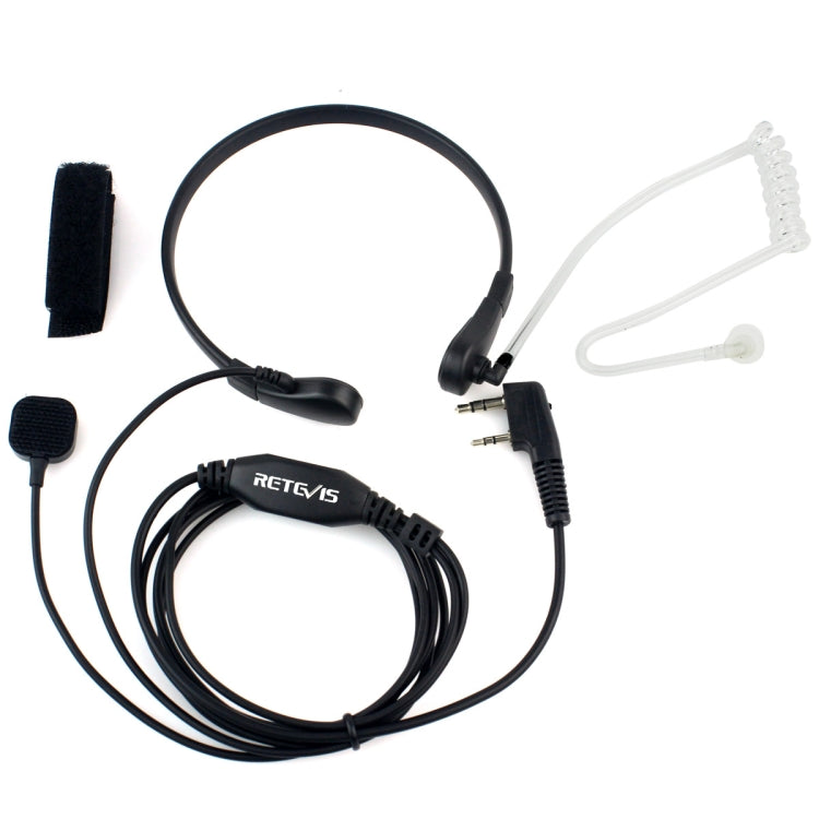 RETEVIS TK Throat PTT Covert Acoustic Tube Earphone Speaker Microphone for H-777 / RT-5R / RT-5RV / RT-B6 - Microphones & Headsets by RETEVIS | Online Shopping South Africa | PMC TechLife | Buy Now Pay Later Mobicred