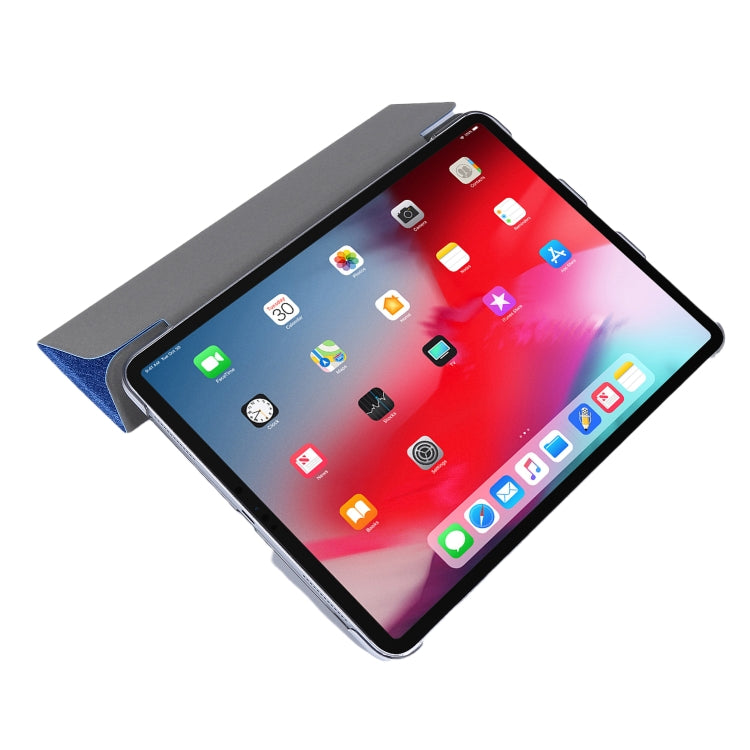 For iPad Air 13 2024 / iPad Pro 12.9 2022 / 2021 Silk Texture Three-fold Horizontal Flip Leather Tablet Case with Holder & Pen Slot(Black) - iPad Pro 12.9 (2022/2021) Cases by PMC TechLife | Online Shopping South Africa | PMC TechLife | Buy Now Pay Later Mobicred