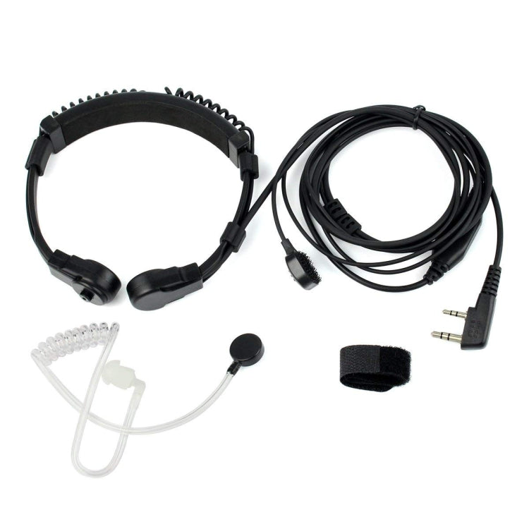 RETEVIS K-001 2 Pin Retractable Throat Covert Acoustic Tube Earphone Microphone for H-777/RT-5R - Microphones & Headsets by RETEVIS | Online Shopping South Africa | PMC Jewellery | Buy Now Pay Later Mobicred