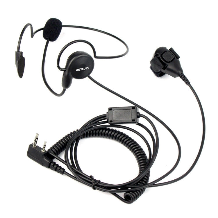 RETEVIS K-C2F 2 Pin PTT Finger Back-hanging Earphone Microphone for H-777/RT-5R/ 888s/UV5R - Microphones & Headsets by RETEVIS | Online Shopping South Africa | PMC Jewellery | Buy Now Pay Later Mobicred