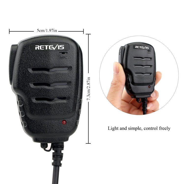 RETEVIS RS-111 M 2 Pin Remote Speaker Microphone for H777/UV5R/RT21 - Microphones & Headsets by RETEVIS | Online Shopping South Africa | PMC Jewellery | Buy Now Pay Later Mobicred