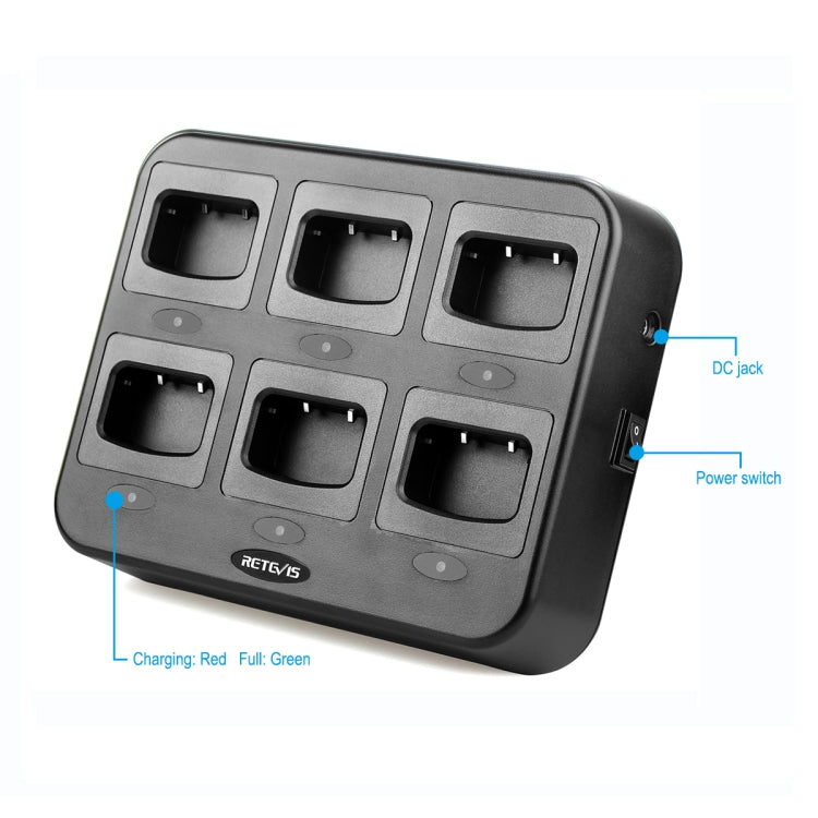 RETEVIS RTC777 Six-Way Walkie Talkie Charger for Retevis H777, AU Plug - free shipping - PMC Jewellery - Order now!
