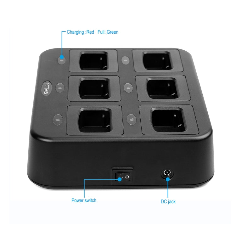 RETEVIS RTC777 Six-Way Walkie Talkie Charger for Retevis H777, AU Plug - Batteries & Chargers by RETEVIS | Online Shopping South Africa | PMC Jewellery | Buy Now Pay Later Mobicred