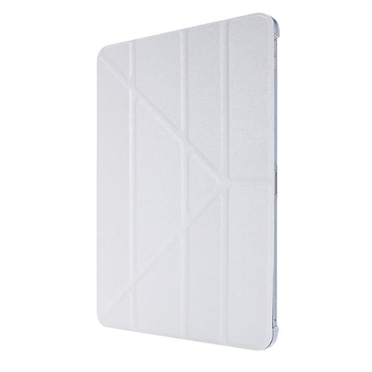 For iPad Air 13 2024 / iPad Pro 12.9 2022 / 2021 Silk Texture Horizontal Deformation Flip Leather Tablet Case with Holder(White) - iPad Pro 12.9 (2022/2021) Cases by PMC Jewellery | Online Shopping South Africa | PMC Jewellery | Buy Now Pay Later Mobicred