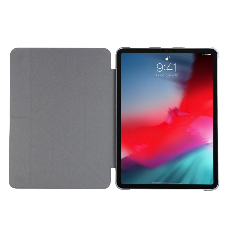 For iPad Air 13 2025 / 2024 / iPad Pro 12.9 2022 / 2021 Silk Texture Horizontal Deformation Flip Leather Tablet Case with Holder(Black) - iPad Pro 12.9 (2022/2021) Cases by PMC TechLife | Online Shopping South Africa | PMC TechLife | Buy Now Pay Later Mobicred
