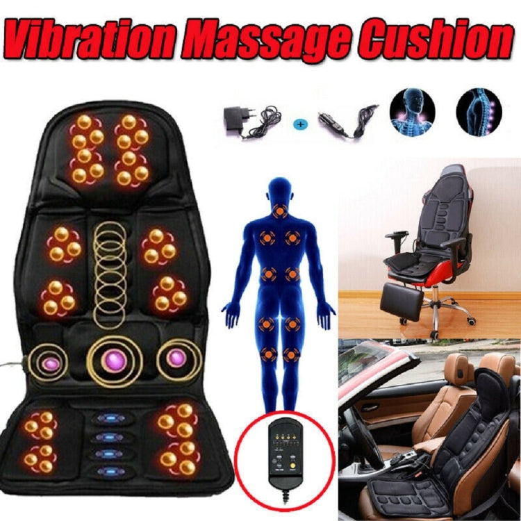 7 Massage Heads 8 Modes Car / Household Multifunctional Whole Body Cervical Massage Seat Cushion, Plug Type:UK Plug(Black) - Seat Accessories by PMC Jewellery | Online Shopping South Africa | PMC Jewellery | Buy Now Pay Later Mobicred