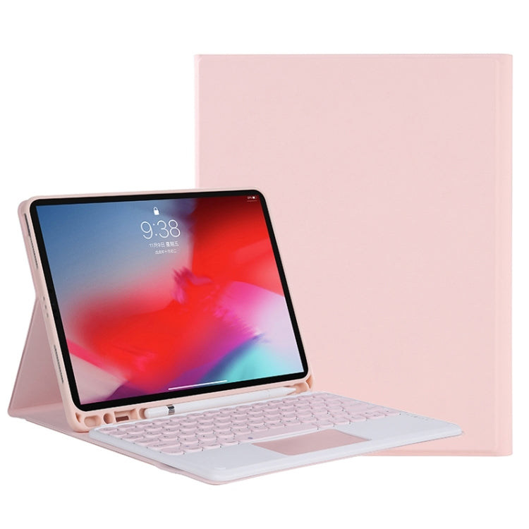 YT11B-A 2021 Detachable Candy Color Skin Texture Round Keycap Bluetooth Keyboard Leather Tablet Case with Touch Control & Pen Slot & Stand For iPad Pro 11 (2021)(Pink) - For iPad Pro by PMC TechLife | Online Shopping South Africa | PMC TechLife